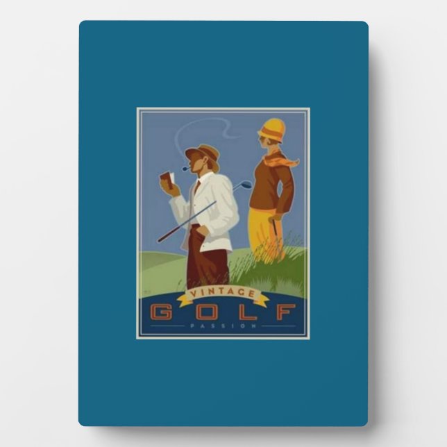 Placa Expositora "Golfista vintage" (Frente)