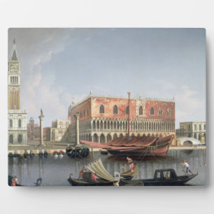 Placa Expositora Góndolas antes de la Plaza St. Marks, Venecia