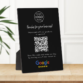 Placa Expositora Google Revisa el código de QR del enlace de califi