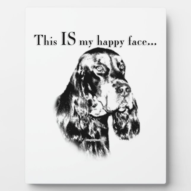 Placa Expositora Gordon Setter Happy Face (Frente)