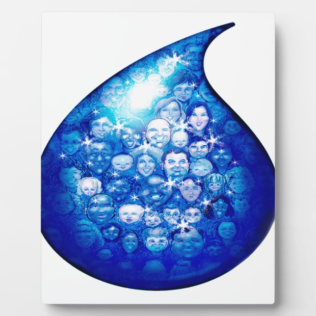 Placa Expositora Gota de agua (Frente)