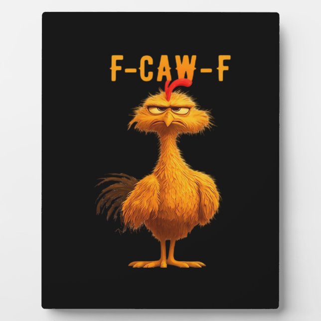 Placa Expositora Gothic F-Caw-F Crow Funny Humor (Frente)