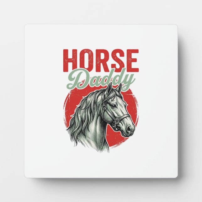 Placa Expositora Grabado Vintage Horse Daddy (Frente)