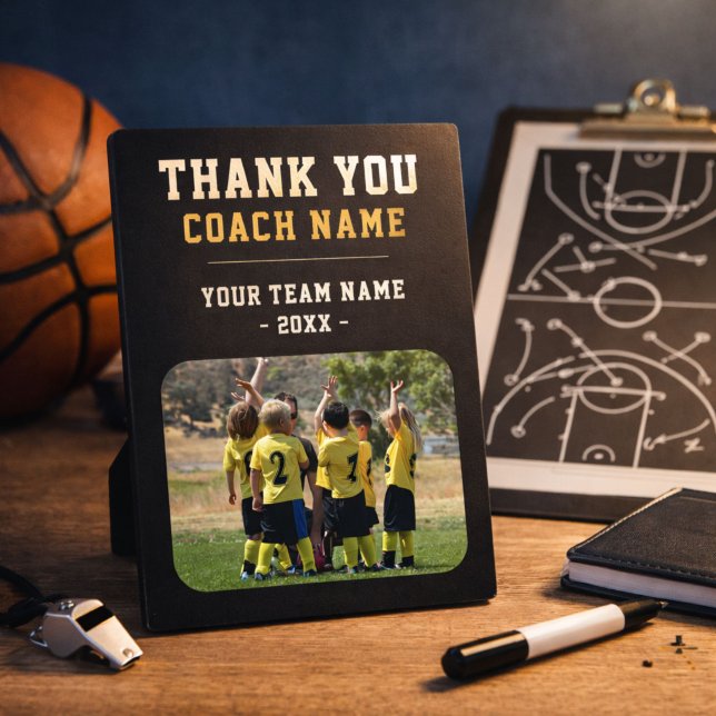 Placa Expositora Gracias Entrenador Nombre del Equipo Foto (Subido por el creador)