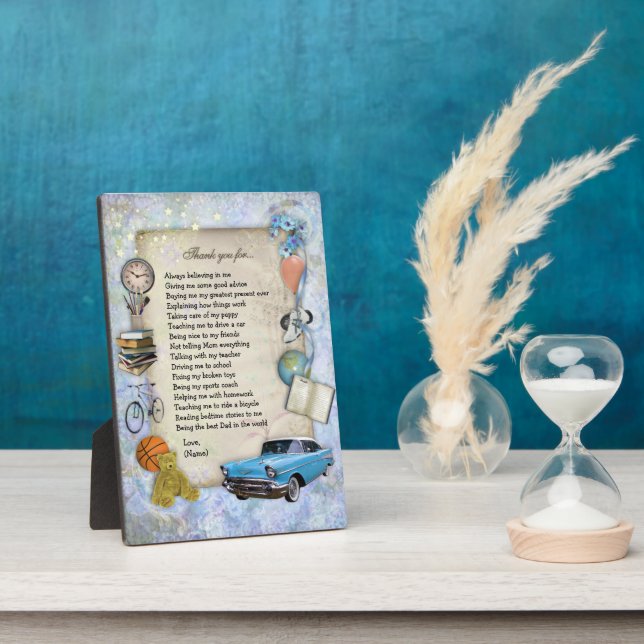 Placa Expositora Gracias papá (Lado)