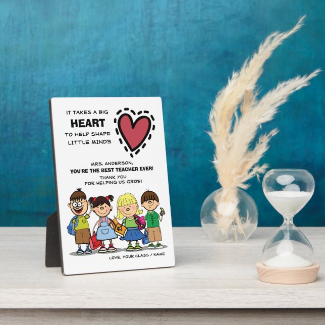 Placa Expositora Gracias, Profesor. Plaque de citas y escolares (Lado)