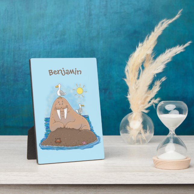 Placa Expositora Gracioso ilustracion personalizado de moras felice (Lado)