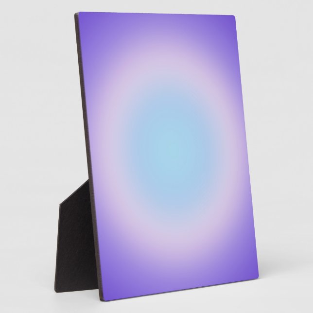 Placa Expositora Gradiente de Aura Azul Purpura Rosa (Lado)