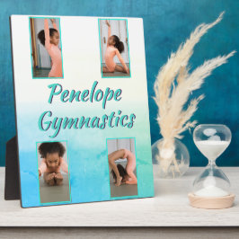 Placa Expositora Gradiente de color de agua Nombre personalizado, D