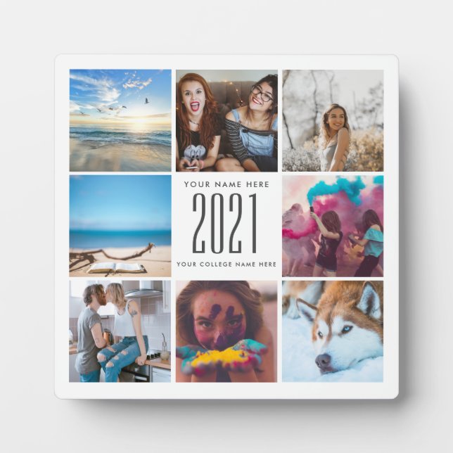 Placa Expositora Graduación Cute Moda cuadrada moderna (Frente)