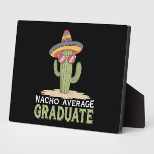 Placa Expositora Graduación de Cactus de Graduado Promedio de Nacho