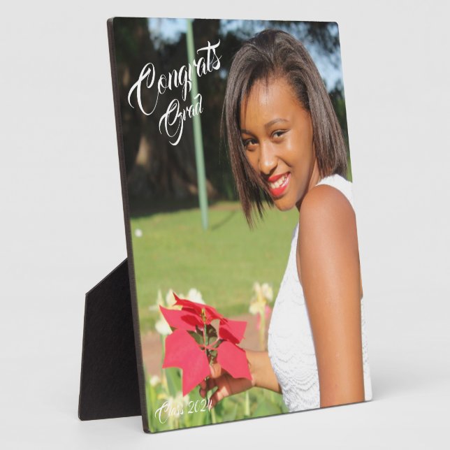 Placa Expositora Graduación de fotografía de grado de felicitacione (Lado)