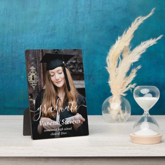 Placa Expositora Graduación de fotografía personalizado (Lado)