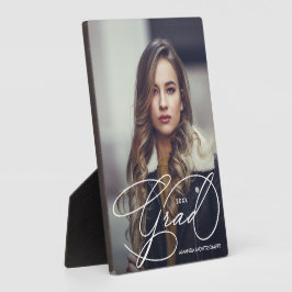 Placa Expositora Graduación de fotos de escritura de grado moderna