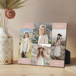 Placa Expositora Graduación entonces y ahora Collage de fotos de gr