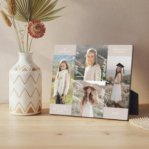 Placa Expositora Graduación entonces y ahora Collage de fotos de gr