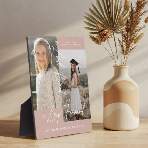 Placa Expositora Graduación entonces y ahora Collage de fotos de gr