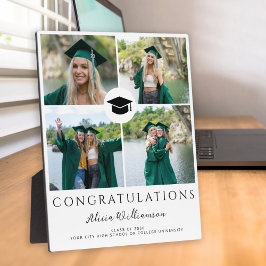 Placa Expositora Graduación moderna de moda de collage de fotos de