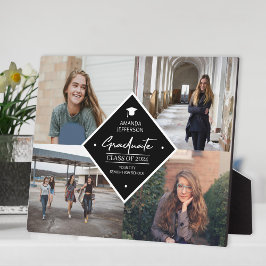 Placa Expositora Graduación moderna y elegante guión 4 collage de f