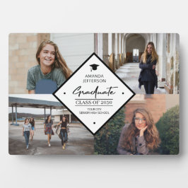 Placa Expositora Graduación moderna y elegante guión 4 collage de f