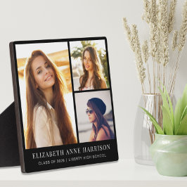 Placa Expositora Graduado 3 Collage de fotos negro