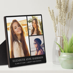 Placa Expositora Graduado 3 Collage de fotos negro