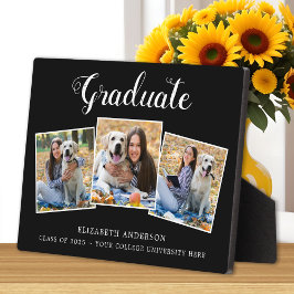 Placa Expositora Graduado 3 Graduación de la Escuela de Nombre Foto