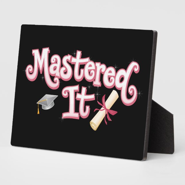Placa Expositora Graduado de Maestría Graduado de Máster (Lado)