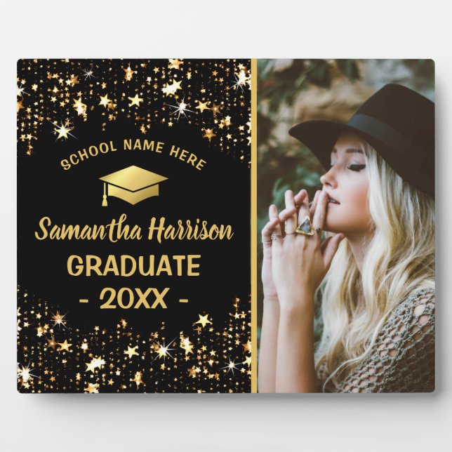 Placa Expositora Graduado Gold Star | Foto Graduación 2025 (Frente)