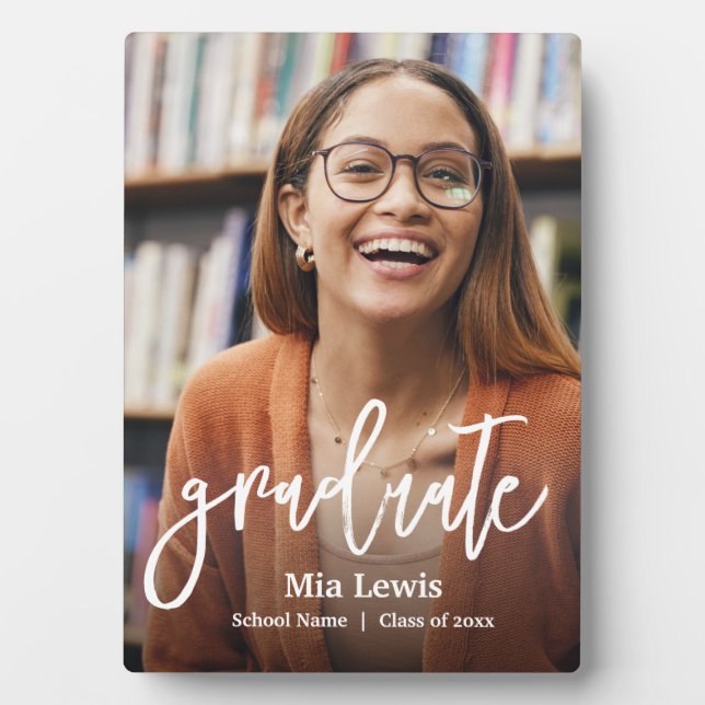 Placa Expositora Graduado personalizado de la foto (Frente)