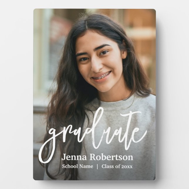 Placa Expositora Graduado personalizado de la foto (Frente)