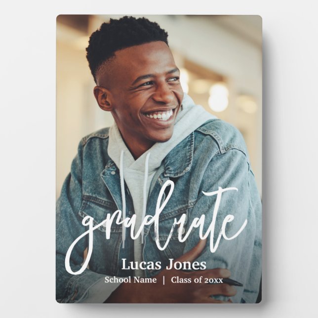 Placa Expositora Graduado personalizado de la foto (Frente)