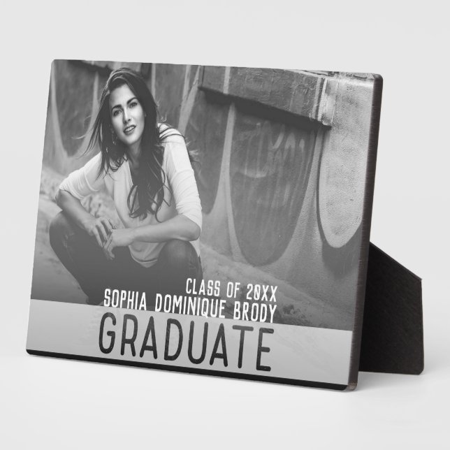 Placa Expositora GRADUATE Banner Gift of Graduate Photo Plaque (Lado)
