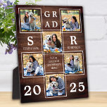 Placa Expositora Graduate Personalized Photos Wooden Graduation<br><div class="desc">Celebrate your graduate and give a special personalized gift with this custom photo collage graduation plaque. This unique photo collage graduate plaque is will be a treasured keepsake. Customize with 6 of your favorite senior or college photos, and personalize with graduating year, monogrammed name, high school or college. See 'personalize...</div>