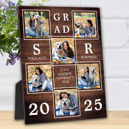 Placa Expositora Graduate Personalized Photos Wooden Graduation