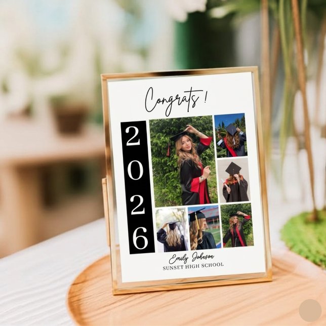 Placa Expositora Graduation Photo Tabletop Sign Custom Class 2026 (Subido por el creador)