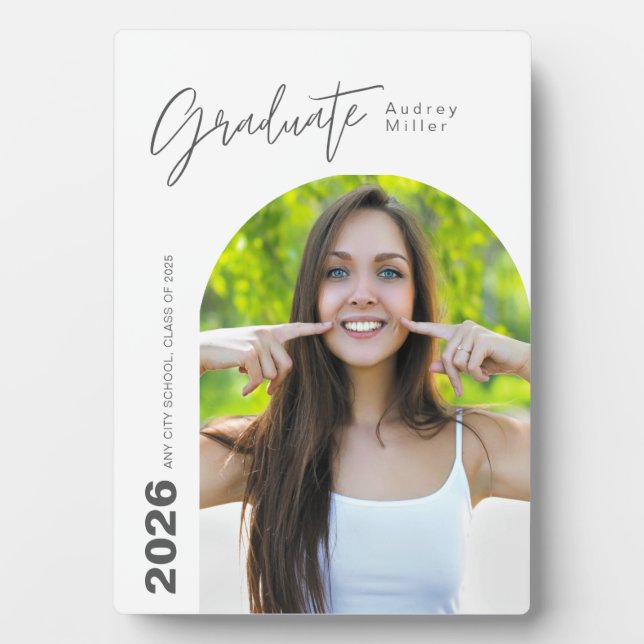 Placa Expositora Graduation Plaque with Photo (Frente)
