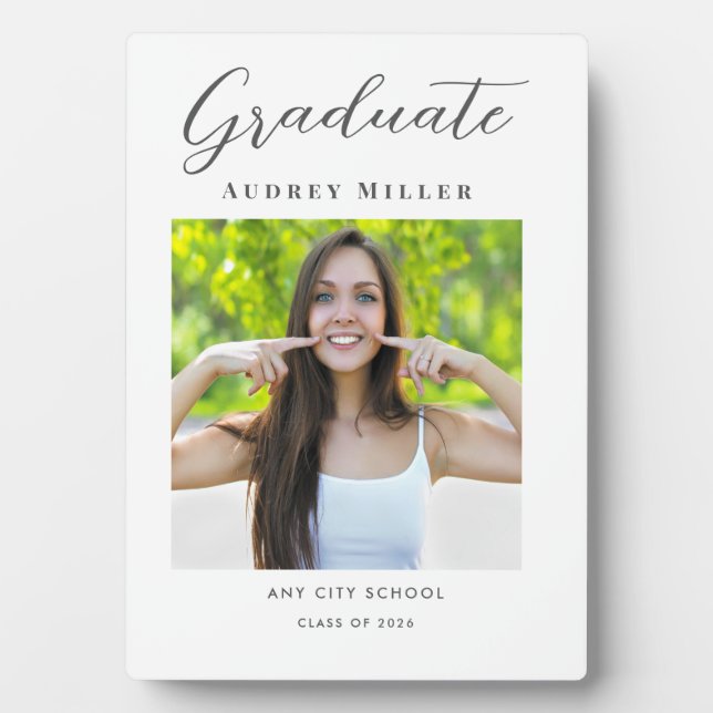 Placa Expositora Graduation Plaque With Photo (Frente)