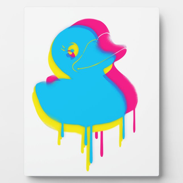 Placa Expositora Graffiti de pato de caucho pop Art Rubber Ducky (Frente)