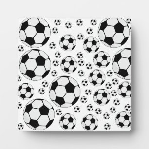 Placa Expositora Gráfico clásico de balón de fútbol para fanáticos