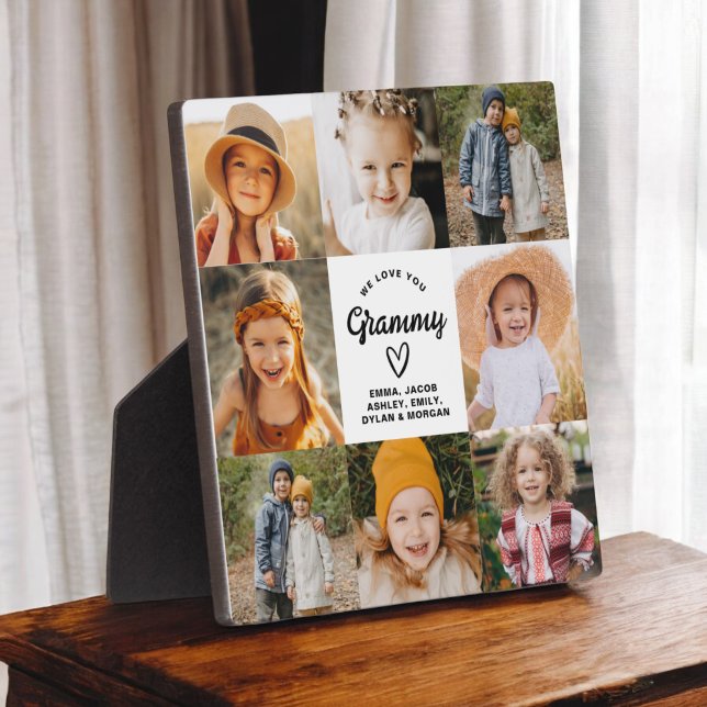 Placa Expositora Grammy We Love You Heart Modern Collage de fotos (Subido por el creador)