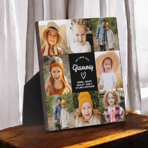 Placa Expositora Grammy We Love You Heart Modern Collage de fotos