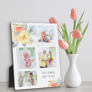 Placa Expositora Gran Abuela, eres la mejor floral fotográfica