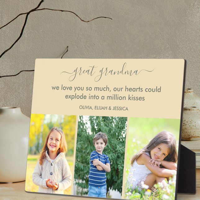 Placa Expositora Gran Abuela Te queremos Poema Personalizado 3 Foto (Subido por el creador)