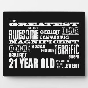 Placa Expositora Gran Fiesta de cumpleaños de 21 años con diversión