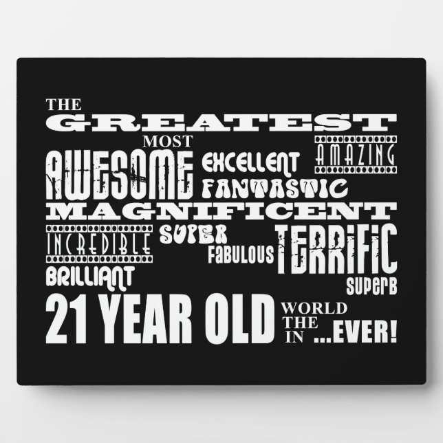 Placa Expositora Gran Fiesta de cumpleaños de 21 años con diversión (Frente)