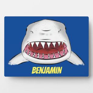 Placa Expositora Gran tiburón blanco significa ilustracion personal