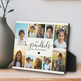Placa Expositora Grandchildren Photo Collage Gift for Grandma