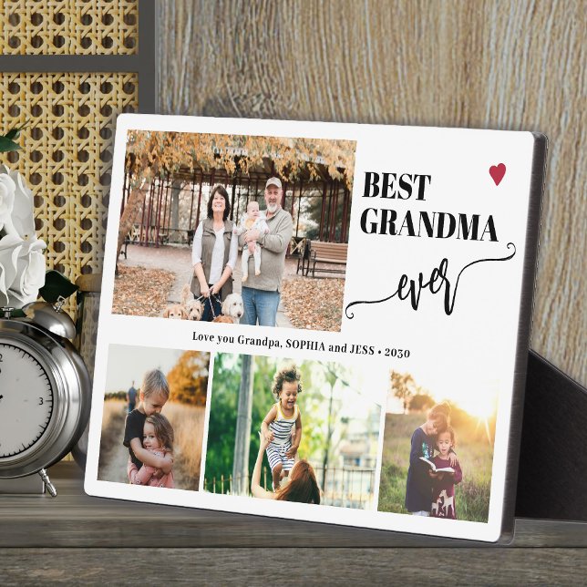 Placa Expositora Grandkids photo collage best grandma ever  (Subido por el creador)