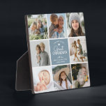 Placa Expositora GRANDMA "el Collage de fotos más querido"<br><div class="desc">La moderna placa de fotomontaje de moda Great Grandma. Crea tu propio regalo personal con un collage de fotos de 8 (ocho) que consiste en una plantilla de diseño de imagen cuadrada, el texto 'la bisabuela más querida' un lindo corazón y nombre/s. Todo el texto y los colores se pueden...</div>